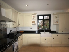 kitchen with black granite